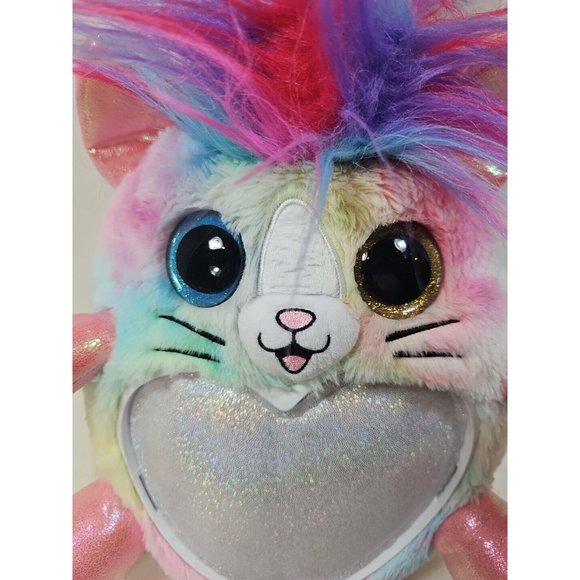 Zuru Rainbocorns Multicolored Cat 12in Unicorn Silver Heart Plush Stuffed - Picture 2 of 5